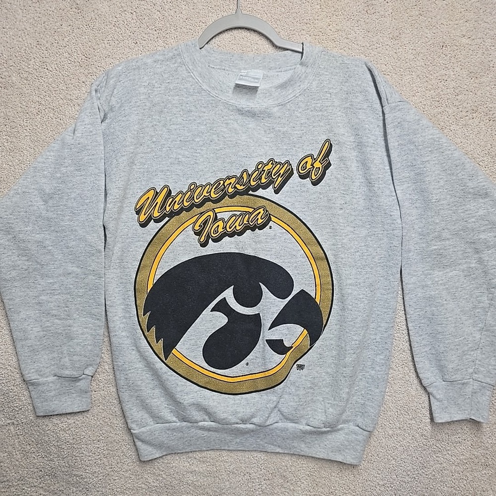Vintage Iowa Hawkeyes Crewneck Sweatshirt Tultex 1990s Vtg College Large